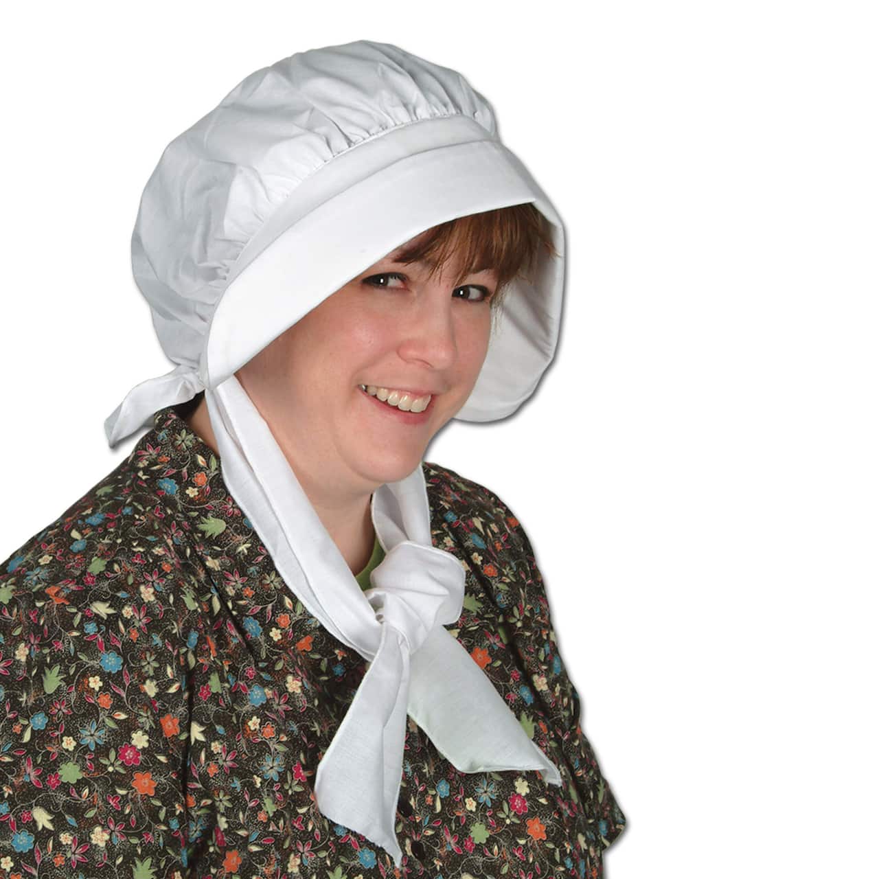 Beistle Adult White Cosplay Pilgrim Bonnet Costume